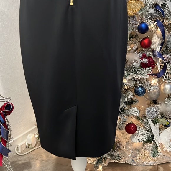 TED BAKER, SATIN V-NECK DRESS - Picture 10 of 11